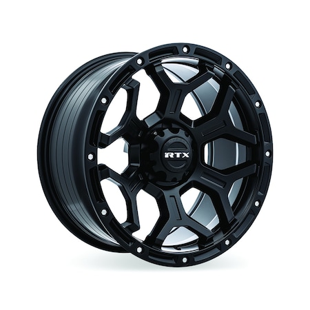 Alloy Wheel, Goliath 17x9 6x139.7 ET0 CB106.1 Satin Black Milled Rivets